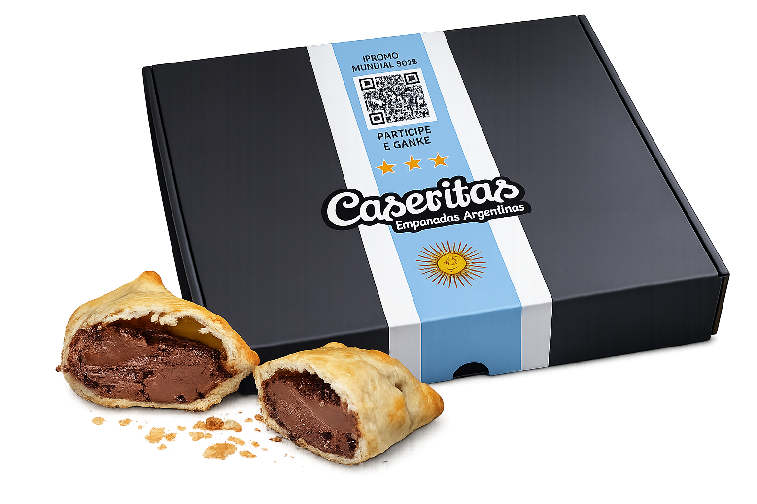 Caixa com 12 empanadas argentinas + 2 doces - Caseritas - Porto Alegre